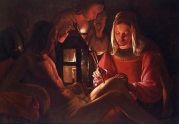 喬治 德 拉 圖爾 St Irene Removing Arrows from St Sebastians Leg 喬治 德 拉 圖爾 St Irene Removing Arrows from St Sebastians Leg